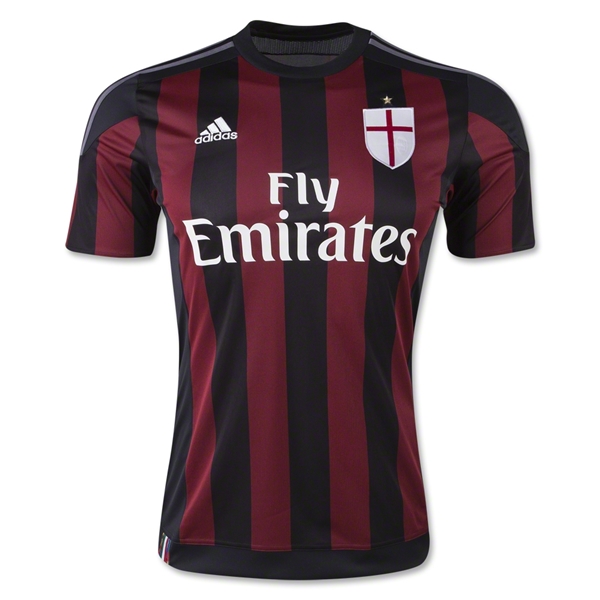 AC Milan 2015-16 MENEZ #7 Home Soccer Jersey - Click Image to Close